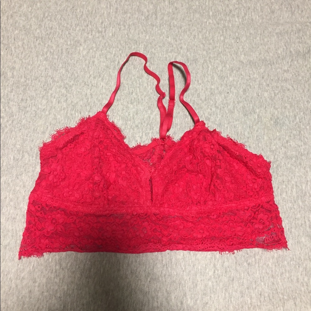 Aerie Light Red bralette: Medium